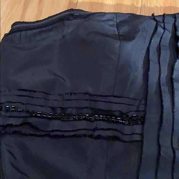 BCBGMaxAzria taffeta beaded dress in black sz 4 - Picture 2 of 9